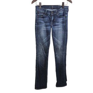7 For All Mankind Jeans Womens Size 28 Straight Leg Blue Denim 7FAM